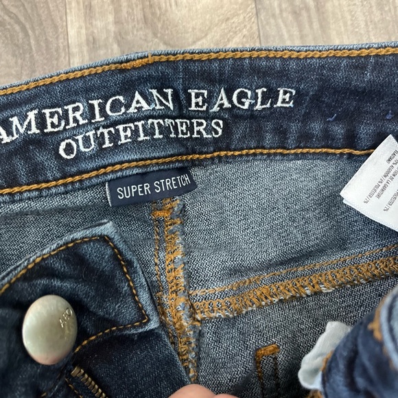 American Eagle 0 short skinny ripped jeans high rise jegging - Picture 3 of 6